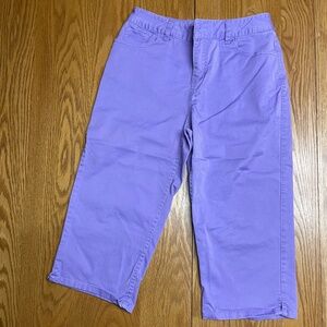 Coldwater Creek Womens Purple Capris Size 4 Petite